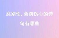 离别伤心的诗句有哪些【精品文案100句】
