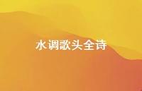 水调歌头全诗53句汇总 水调歌头全诗53句汇总