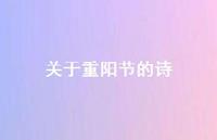 关于重阳节的诗58句汇总 关于重阳节的诗58句汇总