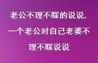 一个老公对自己老婆不理不睬说说【精选100句】