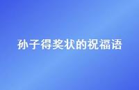 孙子得奖状的祝福语【100句精选短句合集】 孙子得奖状的祝福语【100句精选短句合集】