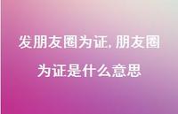 朋友圈为证是什么意思(100句) 朋友圈为证是什么意思(100句)