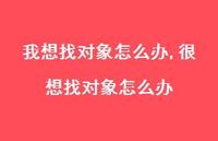 很想找对象怎么办(100句) 很想找对象怎么办(100句)