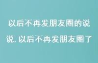 以后不再发朋友圈了(100句) 以后不再发朋友圈了(100句)