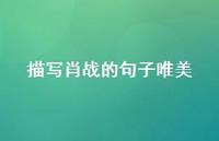 描写肖战的句子唯美【100句精选短句合集】