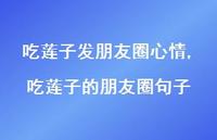 吃莲子的朋友圈句子(100句)