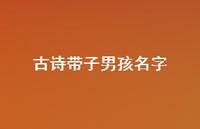 古诗带子男孩名字(精选49句)