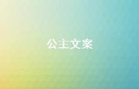 公主文案【100句精选短句合集】 公主文案【100句精选短句合集】