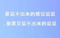 很累又说不出来的说说(100句)