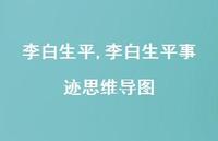 李白生平事迹思维导图【100句文案精选】 李白生平事迹思维导图【100句文案精选】