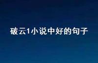 破云1小说中好的句子49句汇总 破云1小说中好的句子49句汇总