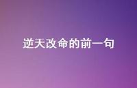 逆天改命的前一句54句汇总