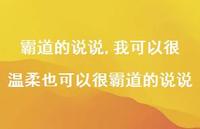 我可以很温柔也可以很霸道的说说【100句文案】