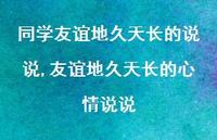 友谊地久天长的心情说说(100句) 友谊地久天长的心情说说(100句)
