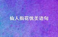 仙人指花优美语句【100句精选短句合集】