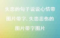 失恋悲伤的图片带字图片【100句文案】