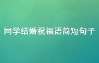 同学结婚祝福语简短句子合集65句精选