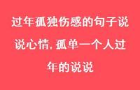 孤单一个人过年的说说(100句) 孤单一个人过年的说说(100句)