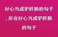形容好心当成驴肝肺的句子(100句) 形容好心当成驴肝肺的句子(100句)