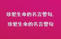 珍爱生命的名言警句【100句文案精选】