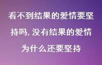 没有结果的爱情为什么还要坚持(100句) 没有结果的爱情为什么还要坚持(100句)