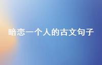 暗恋一个人的古文句子(精选51句) 暗恋一个人的古文句子(精选51句)