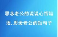 思念老公的短句子(100句)