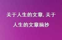 关于人生的文章摘抄【精品文案100句】 关于人生的文章摘抄【精品文案100句】