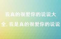 我是真的很爱你的说说(100句)