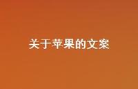 关于苹果的文案【100句精选短句合集】