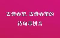 古诗春望的诗句带拼音【100句文案精选】