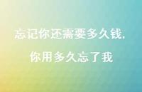你用多久忘了我(100句) 你用多久忘了我(100句)