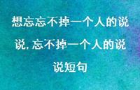 忘不掉一个人的说说短句(100句)