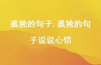 孤独的句子说说心情【100句文案精选】 孤独的句子说说心情【100句文案精选】