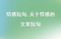 关于情感的文案短句【100句文案精选】