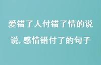 感情错付了的句子(100句) 感情错付了的句子(100句)
