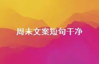 周末文案短句干净【100句精选短句合集】