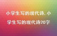 小学生写的现代诗20字【精品文案100句】
