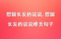 想留长发的说说唯美句子(100句)