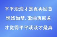 歌曲再回首才觉得平平淡淡才是真(100句)