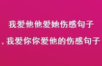 我爱你你爱他的伤感句子(100句) 我爱你你爱他的伤感句子(100句)
