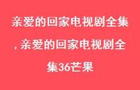 亲爱的回家电视剧全集36芒果【100句文案】