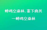 塞下曲其一蝉鸣空桑林【100句文案精选】