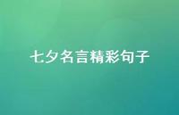 七夕名言精彩句子(精选65句) 七夕名言精彩句子(精选65句)