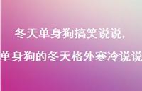 单身狗的冬天格外寒冷说说(100句)