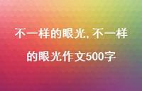 不一样的眼光作文500字【精品文案100句】 不一样的眼光作文500字【精品文案100句】