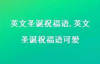 英文圣诞祝福语可爱【精品文案100句】