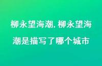 柳永望海潮是描写了哪个城市【100句文案精选】
