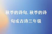 秋季的诗句或古诗三年级【精品文案100句】
