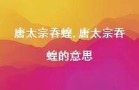 唐太宗吞蝗的意思【精品文案100句】